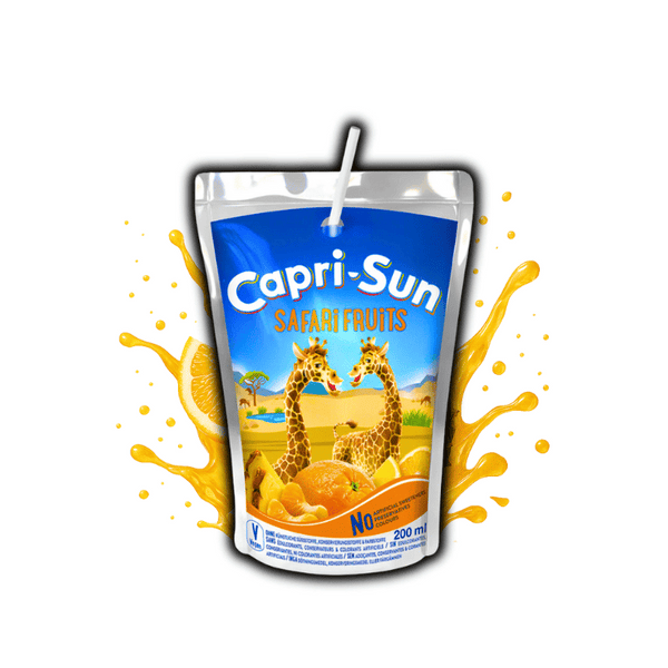 Photo de la poche Capri Sun Safari Fruits 20cl – boisson tropicale multi-fruits pour enfants, version importée dispo sur OhMyCandy.fr
