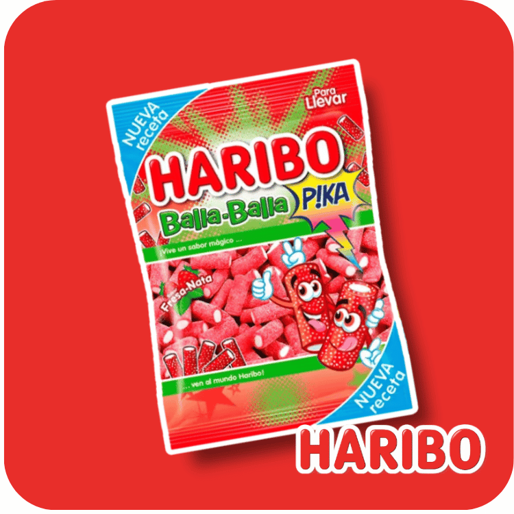 Bonbons Balla-Balla Pika Fraise Haribo 90g