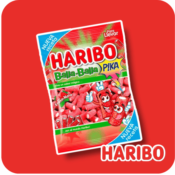 Bonbons Balla-Balla Pika Fraise Haribo 90g