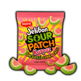 Photo du paquet Jelibon Sour Patch Kids Watermelon – bonbons moelleux et acidulés goût pastèque, disponibles sur OhMyCandy.fr