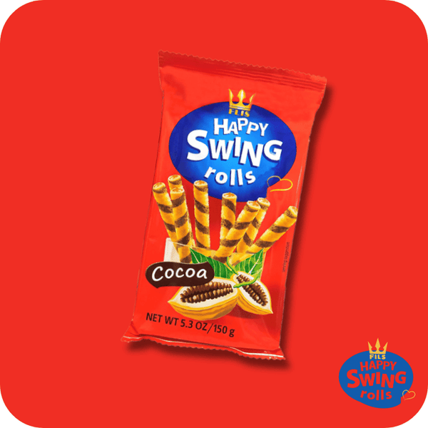 Gaufrettes Happy Swing Rolls Cacao – Tubes Fourrés Croquants 150g