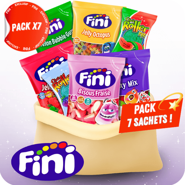 Pack Fini x7 Sachets – Assortiment de Bonbons Gélifiés Fun & Fruités