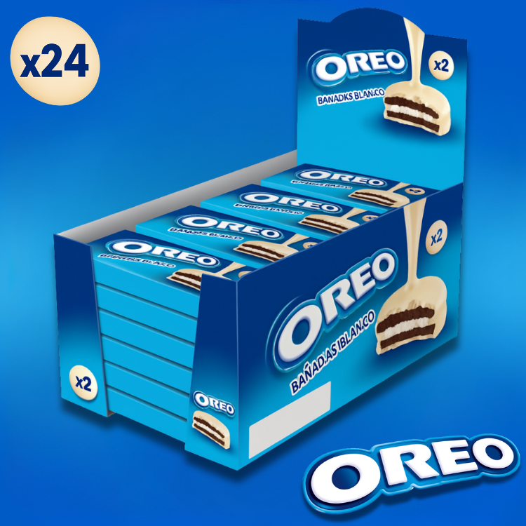Pack Oreo Baño Blanco x24 – Gâteaux enrobés de chocolat blanc