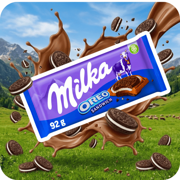 Milka Oreo Sandwich — Tablette chocolat au lait biscuit Oreo sandwich 92g