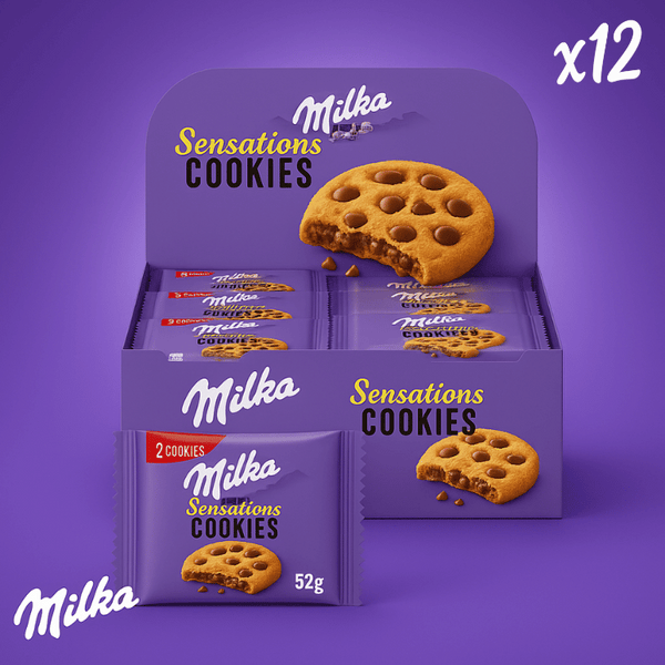 Cookies Milka x12 – Biscuits Sensations au chocolat