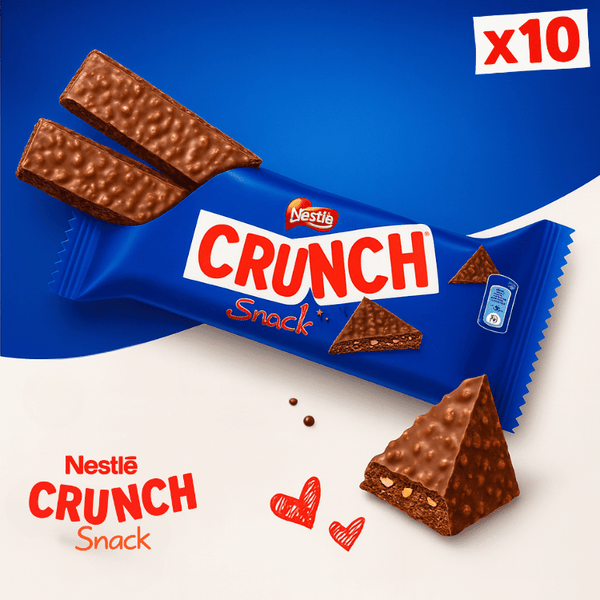 Barres chocolatées Nestlé Crunch x10
