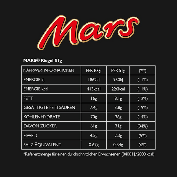 Barres chocolatées Mars x10