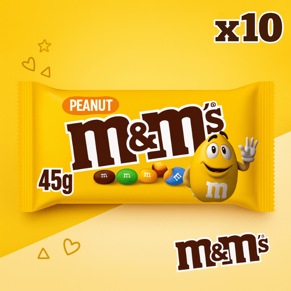 M&M’s Peanut x10 – Sachets chocolat cacahuète 45g