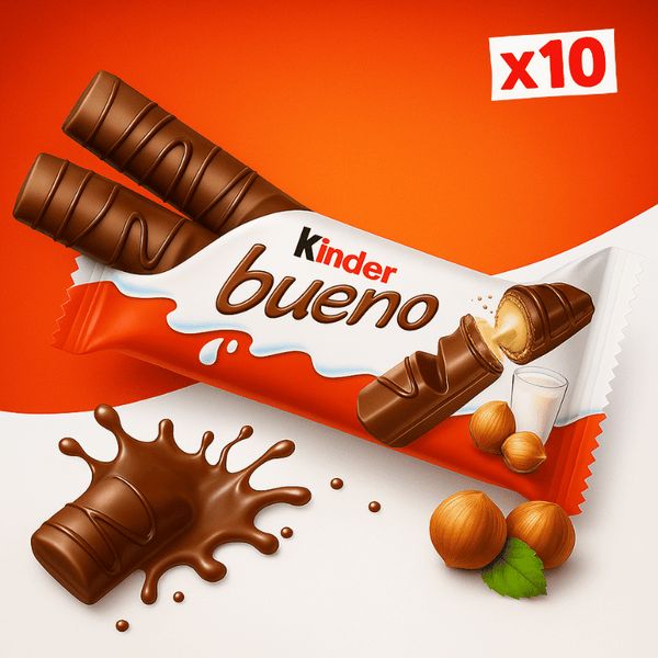 Kinder Bueno x10 – Barres chocolatées au lait & noisettes