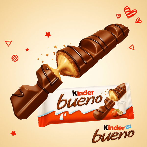 Kinder Bueno x10 – Barres chocolatées au lait & noisettes