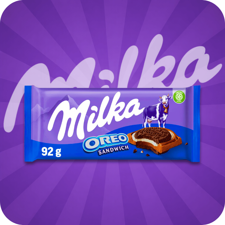Milka Oreo Sandwich 92g – Chocolat au Lait & Biscuit Oreo
