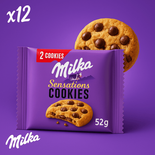 Cookies Milka x12 – Biscuits Sensations au chocolat